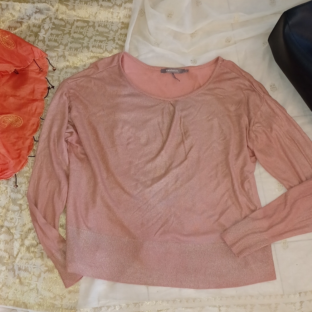 Sandwichβ viscose linen light sweater large
